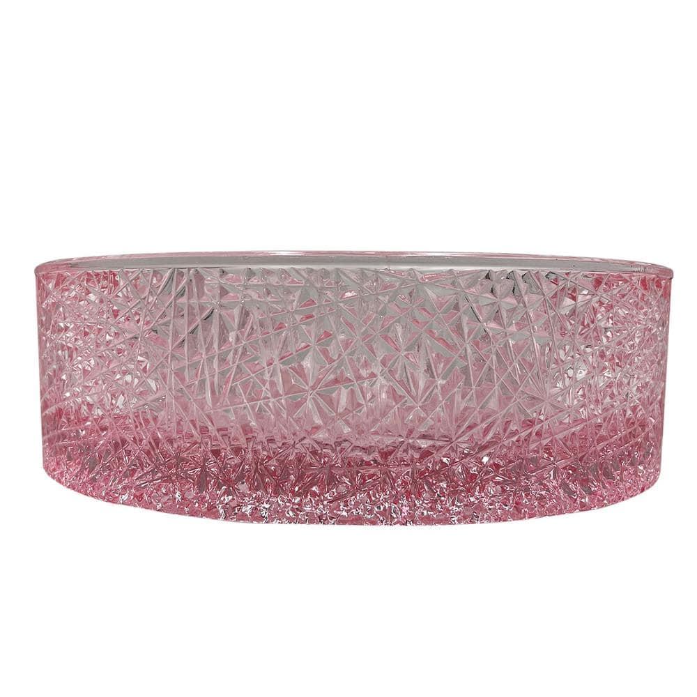 Stadium 14" Glass Circular Bathroom Vessel Sink - Timeless Collection