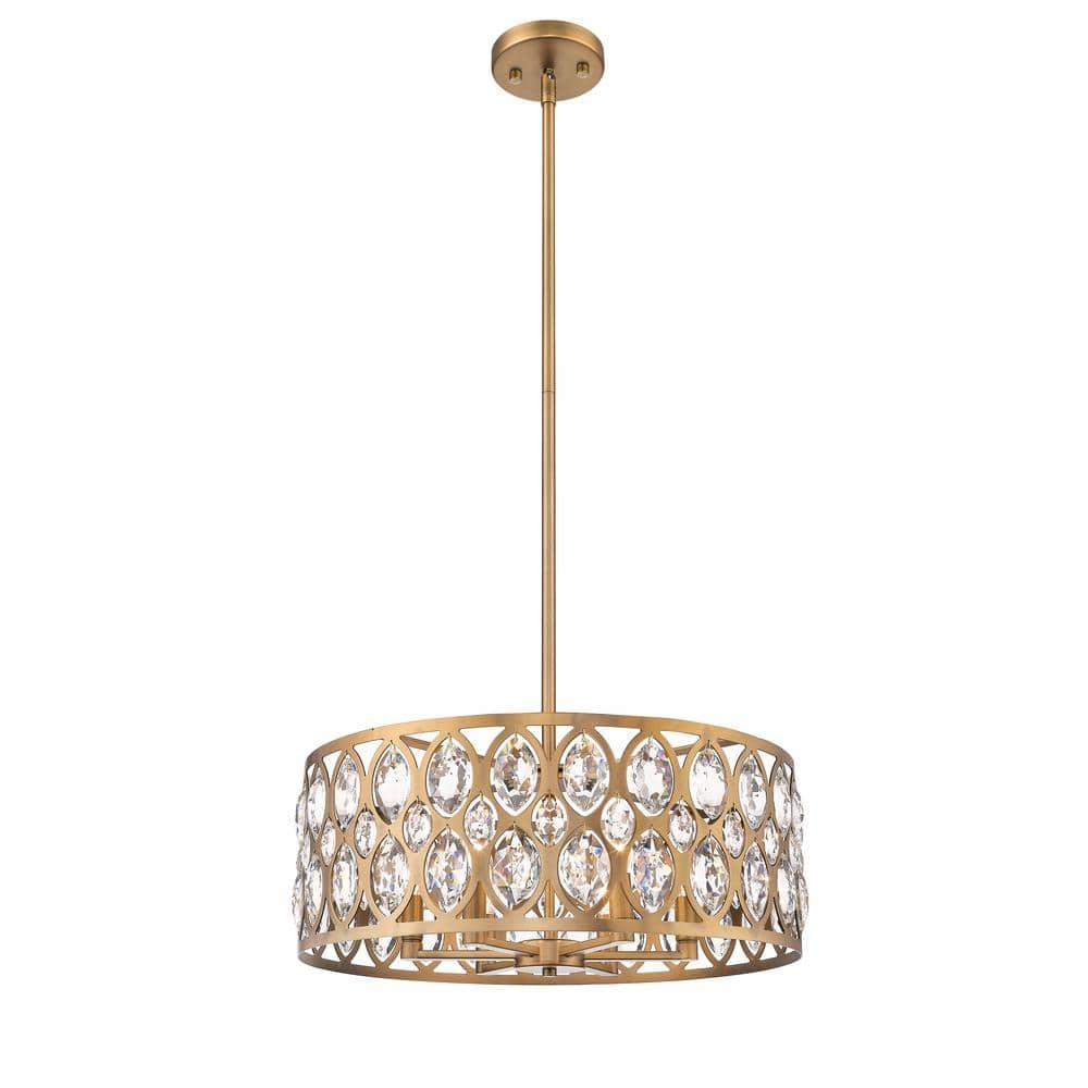 Z-Lite Dealey 6 - Light Chandelier in  Heirloom Brass