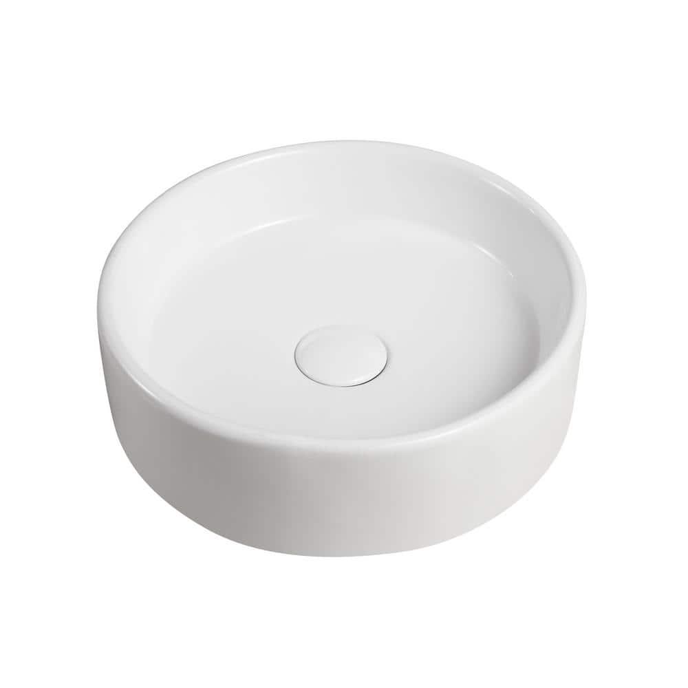 Elanti 1102 Elanti 13.63'' White Porcelain Circular Bathroom Sink