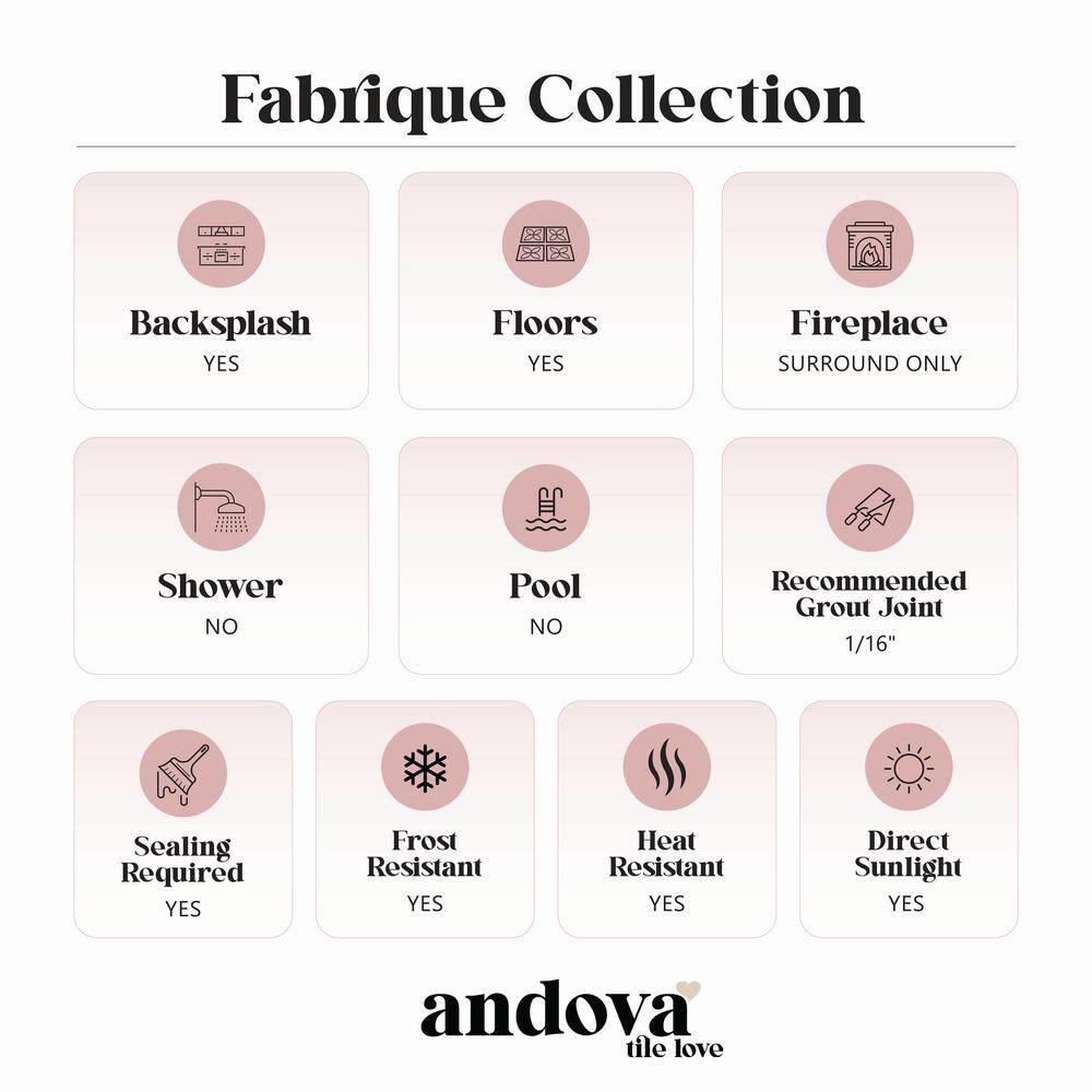 SAMPLE-Fabrique Muslin Grey 12" x 12" Stone Subway Basketweave Mosaic Tile