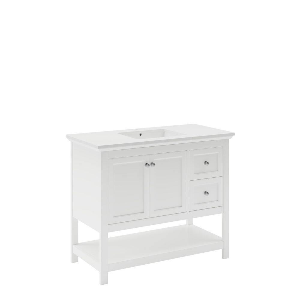 Fresca Manchester 42" Freestanding Single Sink Bathroom Vanity with Integrated Sink (Faucet Not Included)