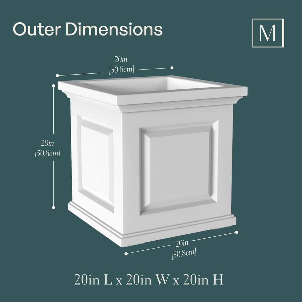 Mayne Inc. Nantucket Square Resin Planter Box with Water Reservoir