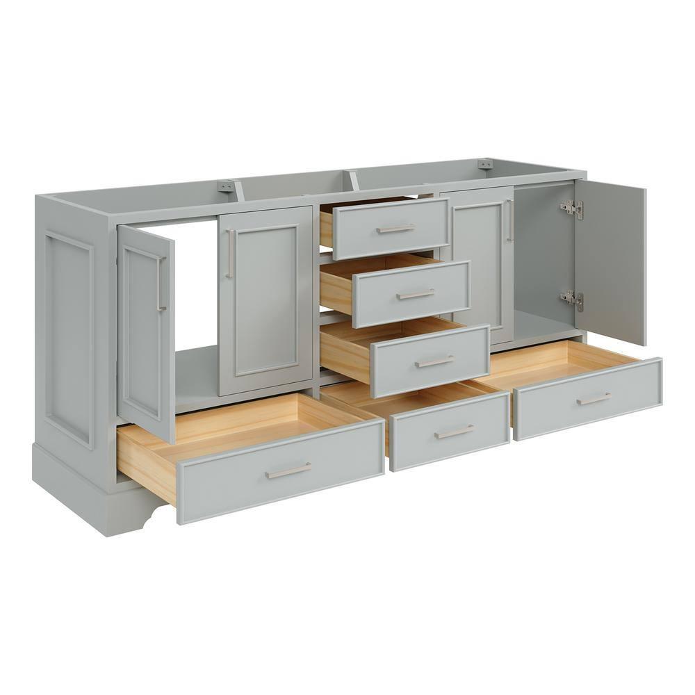 Ariel M072d-Bc Stafford 73" Double Free Standing Vanity Cabinet Only - Grey