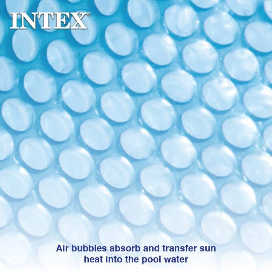 Intex Intex 29024E 16 Foot Above Ground Swimming Pool Solar Cover With Carry Bag, Blue