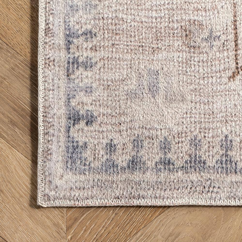 Nuloom Krystin Distressed Pet Friendly Machine Washable Area Rug, 5' x 8', Beige