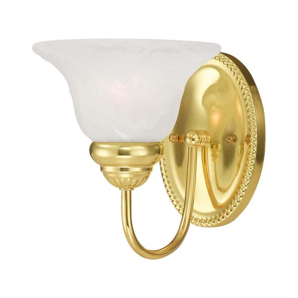 Livex Lighting Edgemont 1 - Light Vanity in  Polished Brass