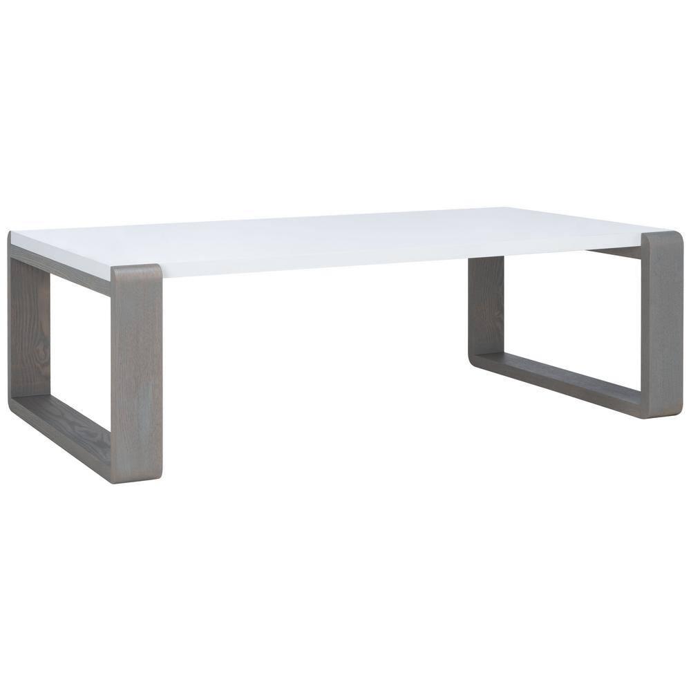 Bartholomewith Coffee Table - White/Grey - Safavieh