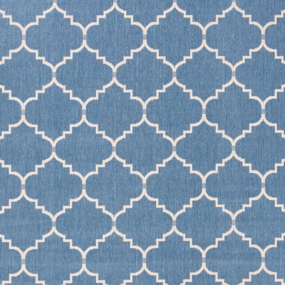Courtyard CY6889 Power Loomed Indoor and Outdoor Area Rug - Blue/Beige - 5'3"x7'7" - Safavieh