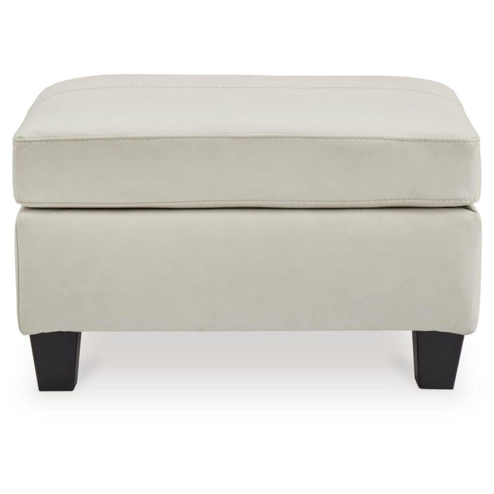 Signature Design by Ashley Contemporary Genoa Ottoman Leather Coconut