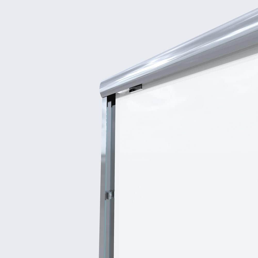 56"-60" W x 72" H Double Sliding Semi-frameless Shower Door with Two Handles