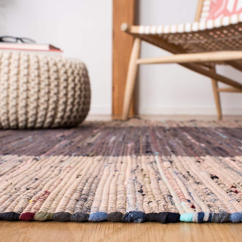 Rag Runner Rug RAR122 Hand Woven Runner Rug - Purple/Blue - 2'3"x9' - Safavieh.