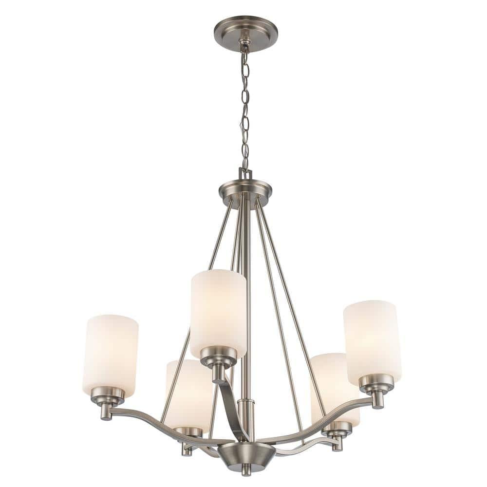 Trans Globe Lighting 70525 Mod Pod 5 Light 25" Wide Chandelier - Nickel
