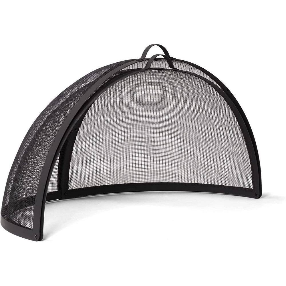 SUNCREAT Heavy-Duty Fire Pit Screen, Steel Mesh Round Spark Screen with Handle, 36 inch