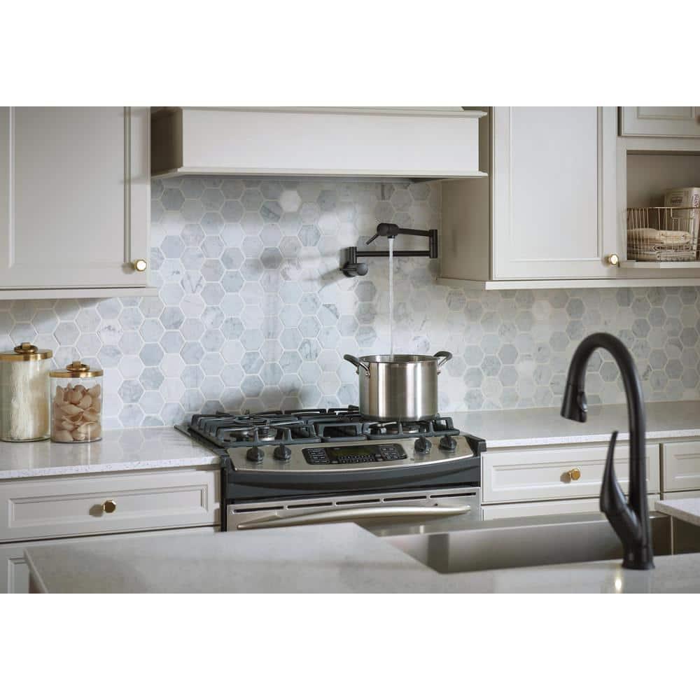 Contemporary Pot Filler Faucet, Wall Mount Pot Filler Kitchen Faucet
