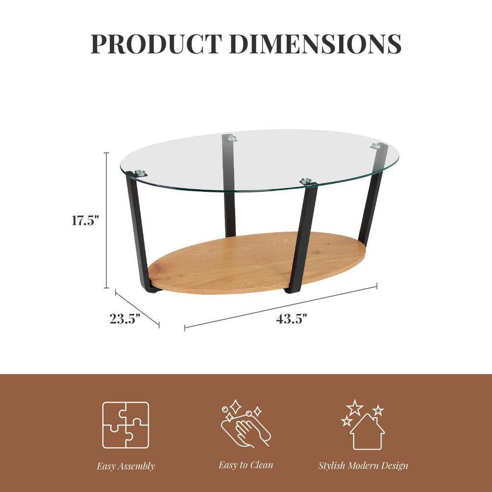 Nessa Glass Top Coffee Table