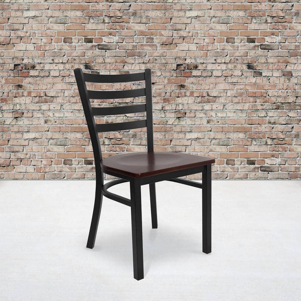 Flash Furniture Kendall Clear Coated Ladder Back Metal Restaurant Chair