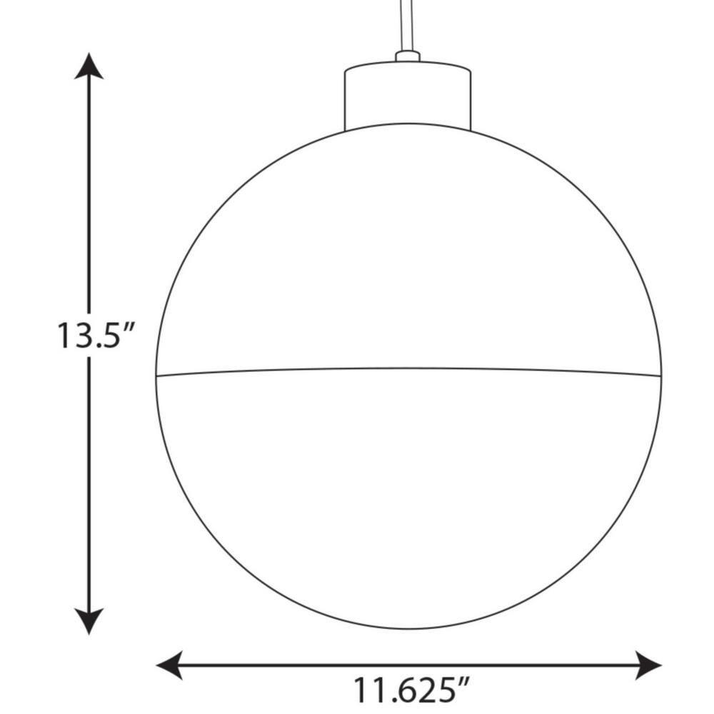 Progress Lighting Globe Collection 1-Light Pendant, Steel, Black Finish, Opal Glass Shade