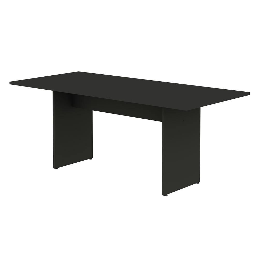 3pc Nomad 67.91" Modern Dining Set Gray - Manhattan Comfort: MDF Construction, Seats 6, Double Pedestal Table