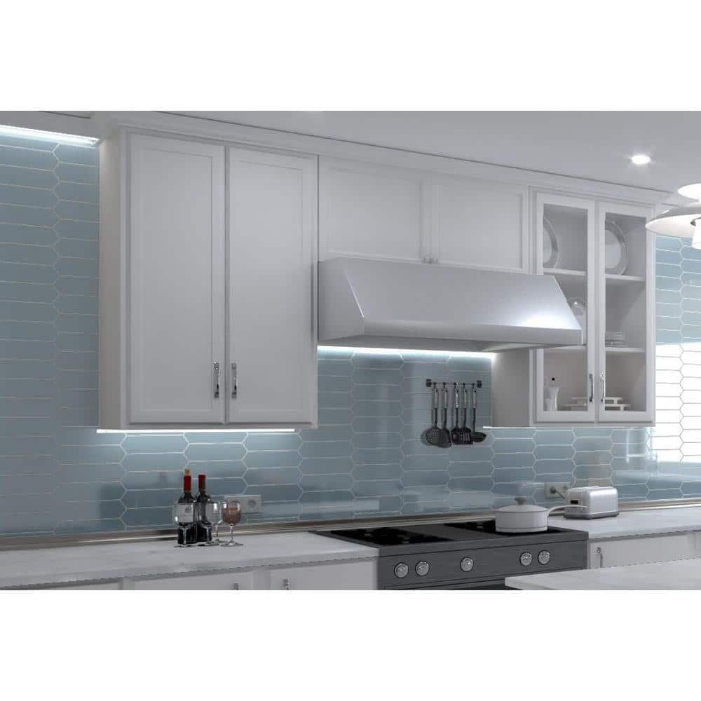 Ergo 3" x 11" Picket Glass Kitchen Backsplash, Bathroom, Shower, Pool, Wall and Floor Tile