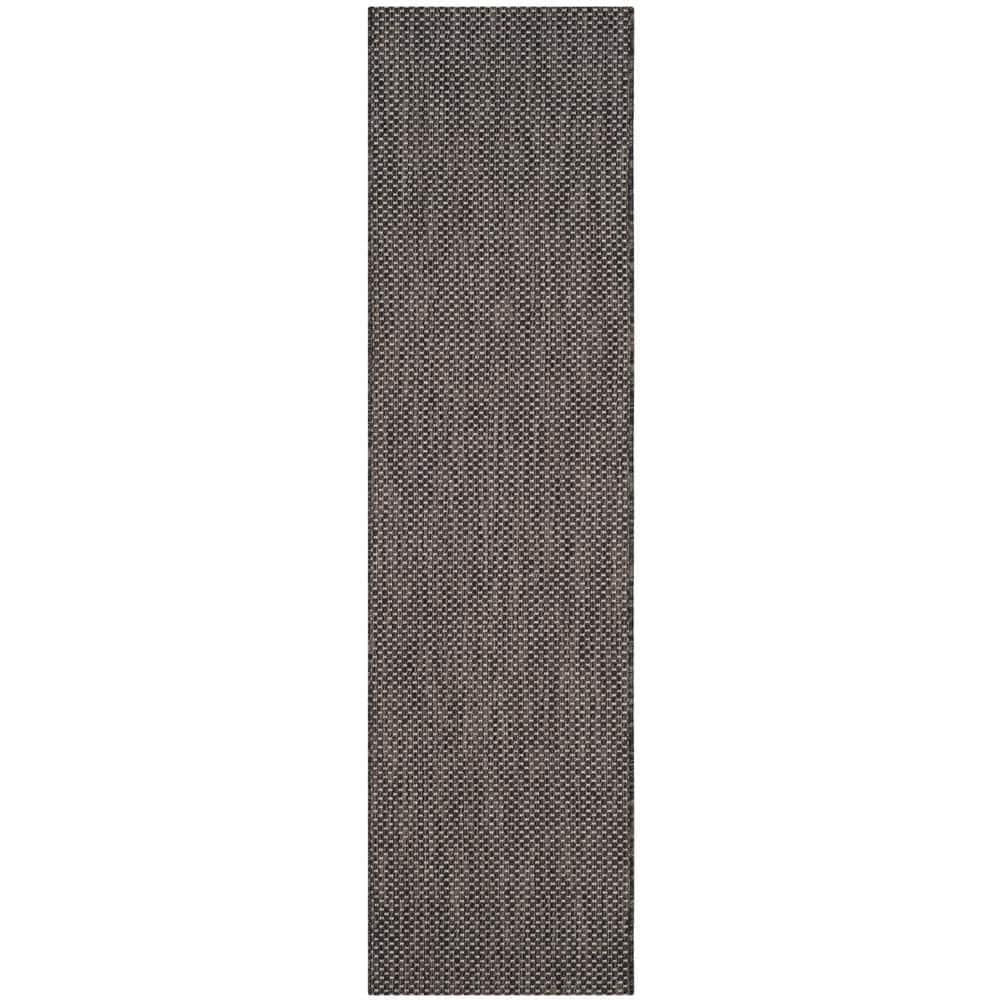 Courtyard CY8521 Power Loomed Indoor/Outdoor Runner Rug - Black/Beige - 2'3"x12' - Safavieh.