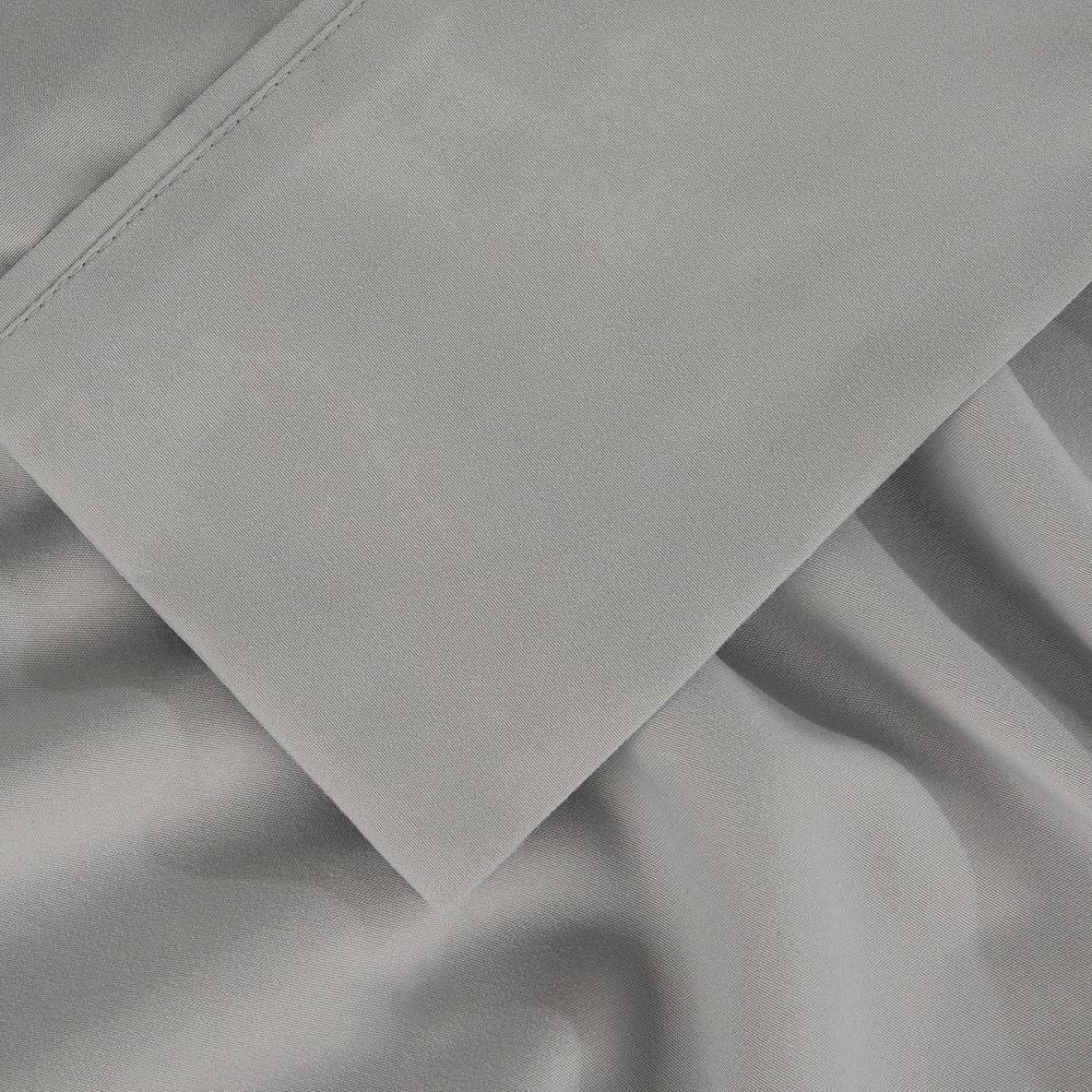Bedgear King Basic Sheet Set Light Gray: 100% Polyester, Woven, Machine Washable, Modern Decor, 4-Piece Set