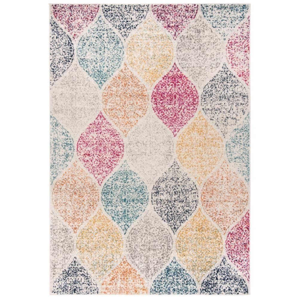 Madison MAD604 Power Loomed Indoor Area Rug - Creme/Yellow - 6'7"x9'2" - Safavieh