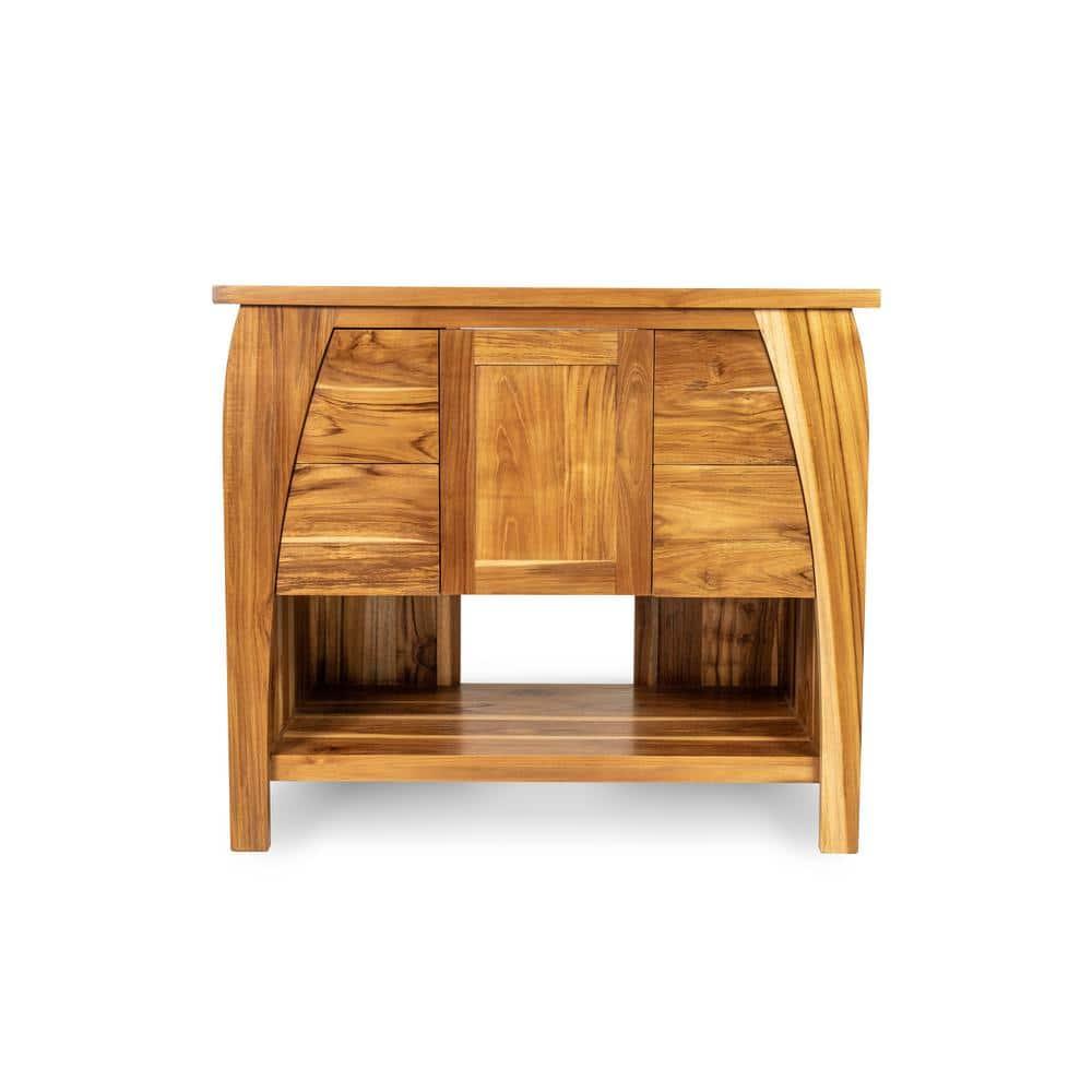 EcoDecors Tranquility by EcoDecors, 36", Teak Bathroom Vanity, Wood Bathroom Vanity, Bathroom Vanity Cabinet, Vanity Bathroom