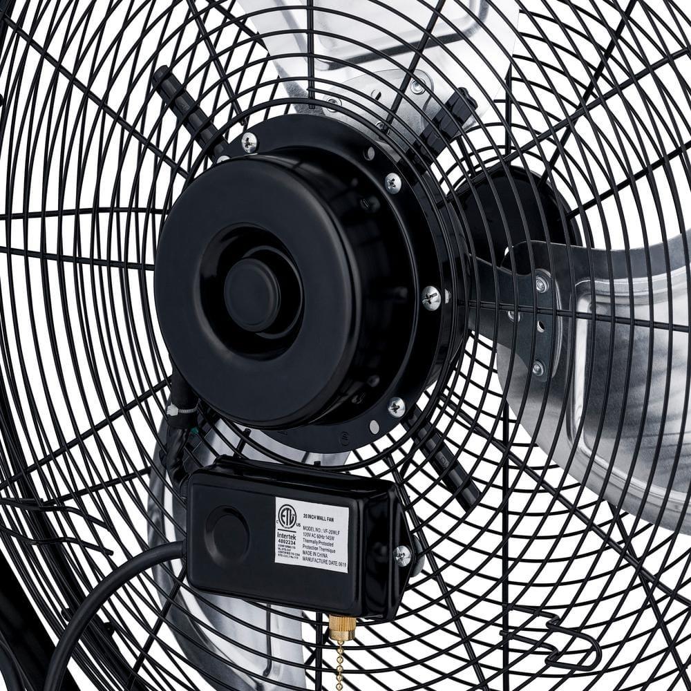 Newair Newair 20" High Velocity Wall Mount Fan, Heavy Duty Waterproof Outdoor Fan, Adjustable Tilt and 3 Speeds up to 4650 CFM, Pull Chain Switch