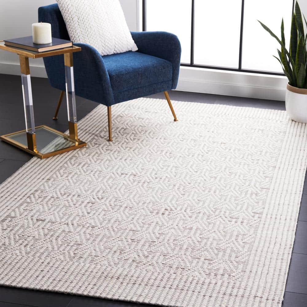 Marbella MRB431 Hand Woven Indoor Area Rug - Ivory/Beige - 5'x8' - Safavieh