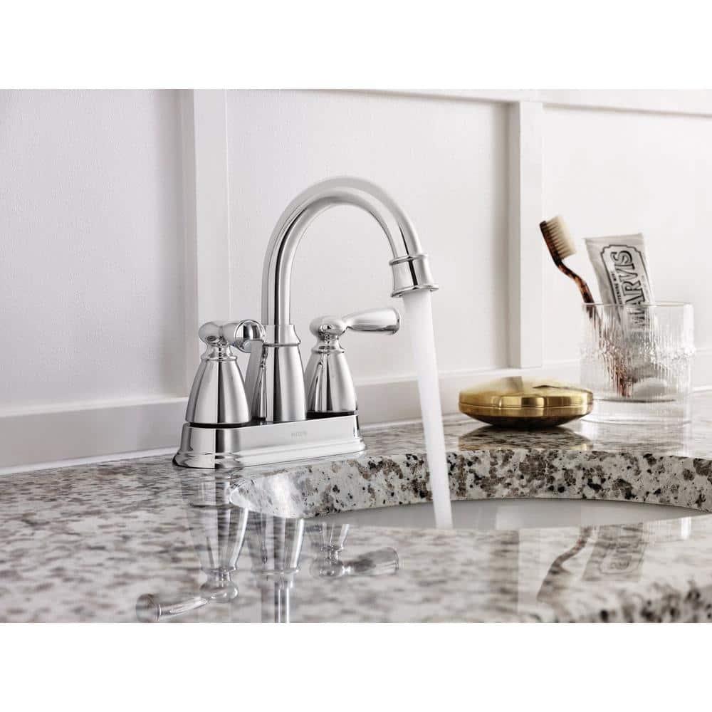 Moen Banbury 4-in Centerset 2-Handle Bathroom Faucet in Chrome