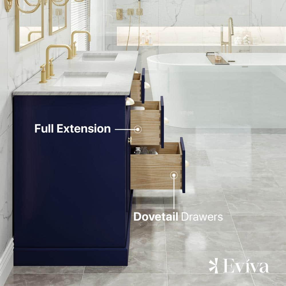 Eviva Epic Transitional Blue Bathroom Vanity