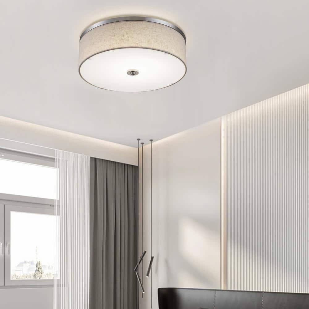 C Cattleya Dimmable 23W Selectable LED Flush Mount Ceiling Light - 15 in.