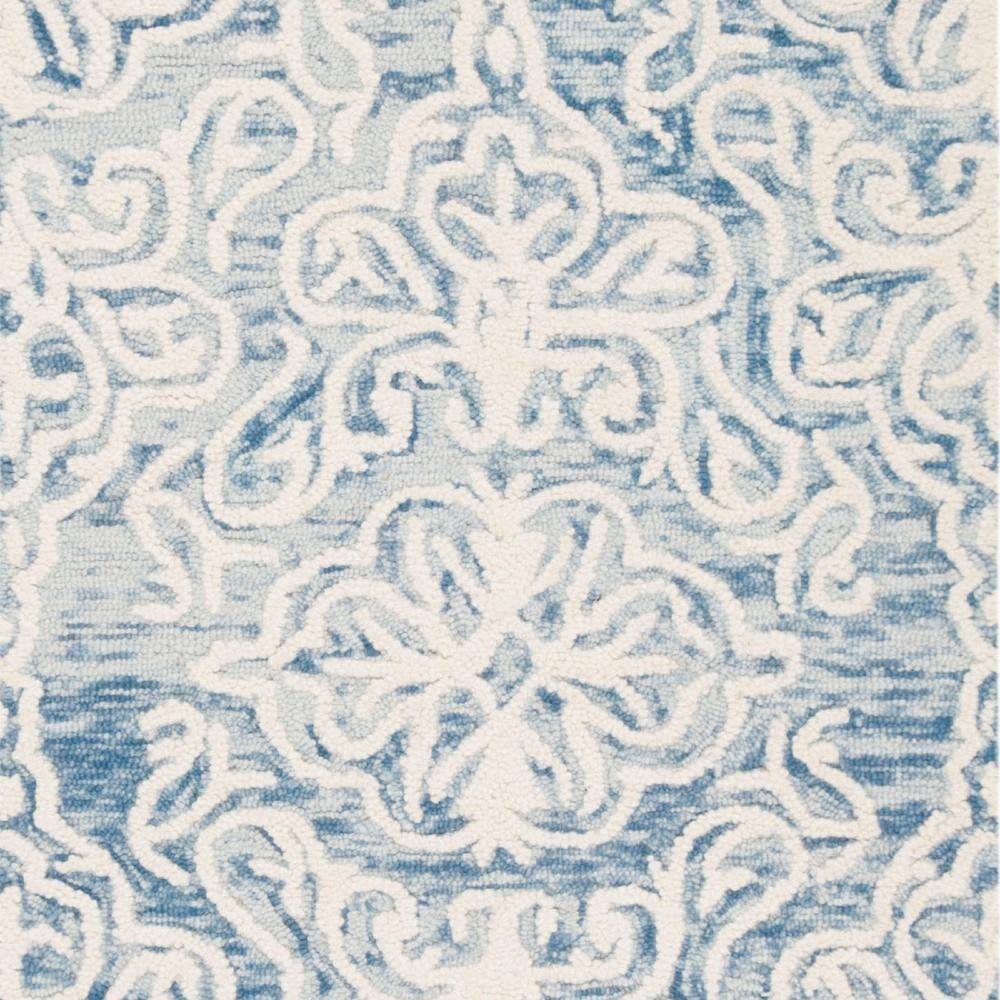 Blossom BLM112 Hand Tufted Indoor Runner Rug - Blue/Ivory - 2'3"x8' - Safavieh