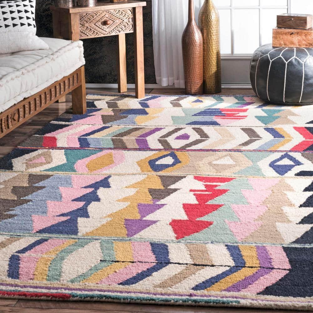 Darcy Southwestern Handmade Tufted Wool Brown Area Rug