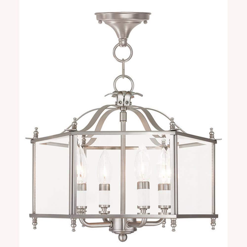 Livex Lighting Livingston 4 - Light Pendant in  Brushed Nickel