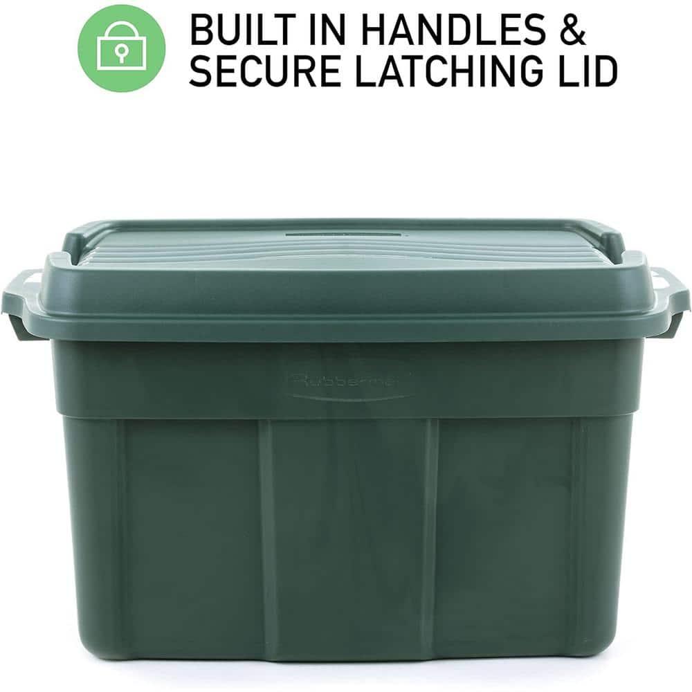 Rubbermaid Rubbermaid Ecosense High-Top Storage Containers, 37 Gal, 3 Pack, Recycled Materials