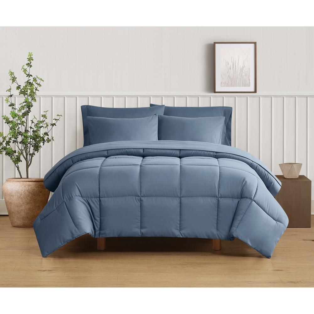 Truly Soft 2pc Twin/Twin Extra Long Comforter Set Blue