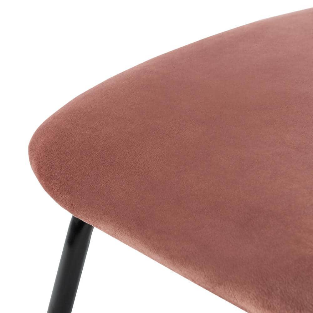 Chavelle Side Chair - ACH6205 - Set of 2 - Dusty Rose/Black - Safavieh