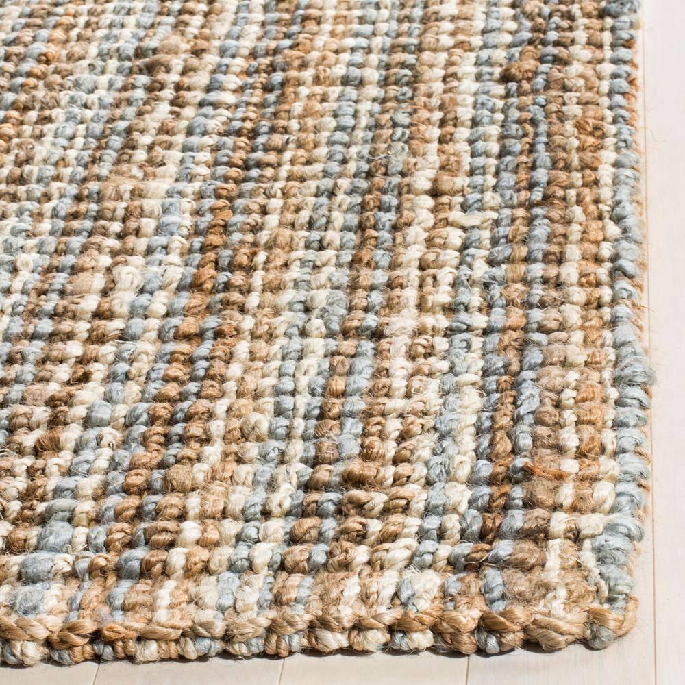 Natural Fiber NF447 Hand Woven Indoor Area Rug - Grey/Natural - 8'x8' - Safavieh