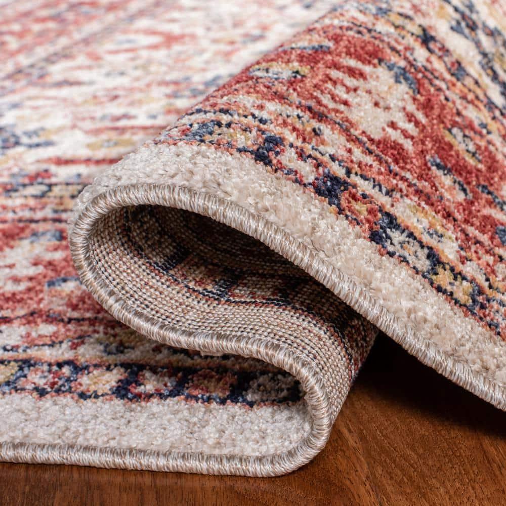 Charleston CHL412 Loomed Indoor Area Rug - Ivory/Red - 8'x10' - Safavieh