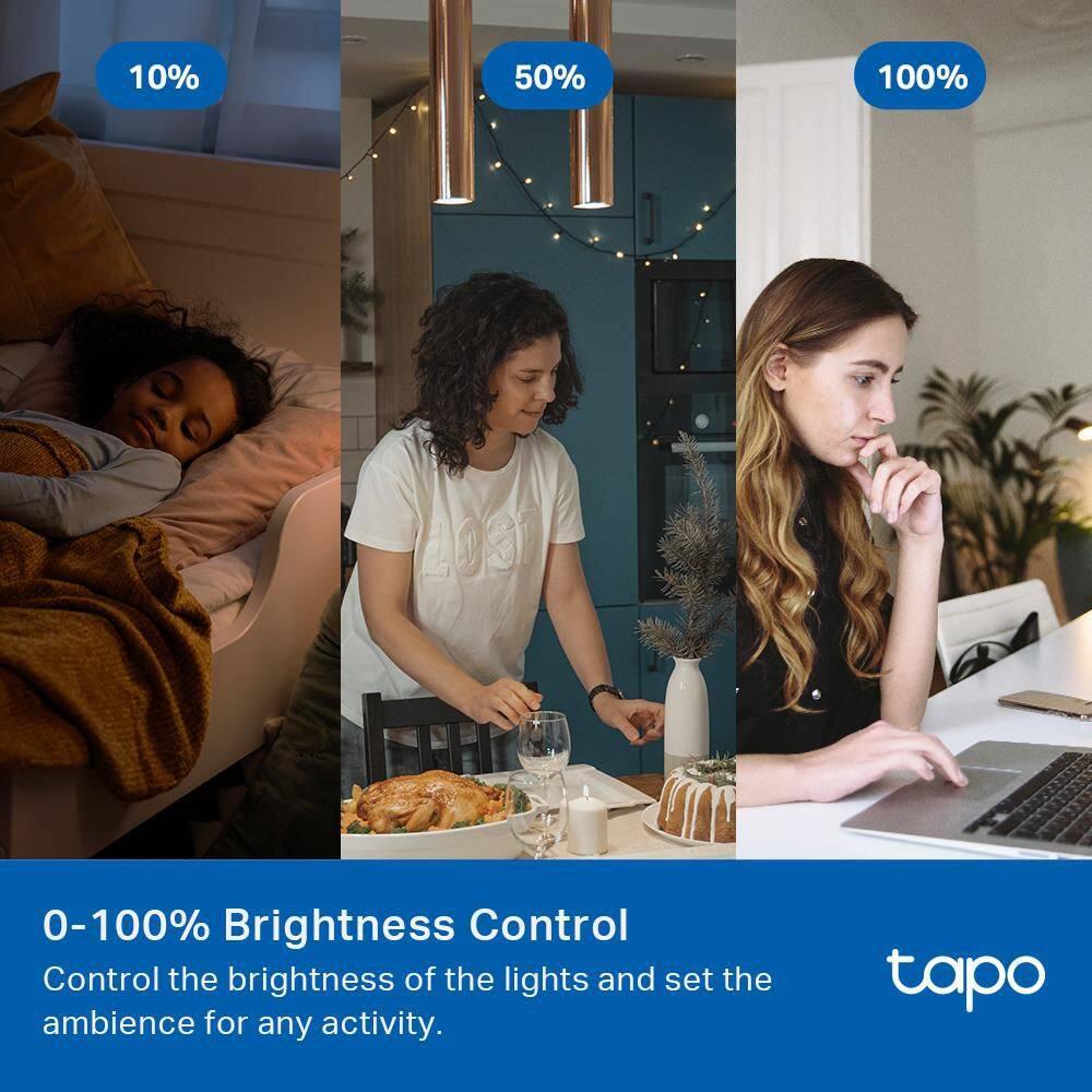 TP-Link Tapo Matter Smart Dimmer Switch, Single Pole, Neutral Wiring & 2.4 GHz WiFi Required, Compatible with Alexa, Siri, Google Home, Bixby, UL Certified Light Switch, (4-Pack)