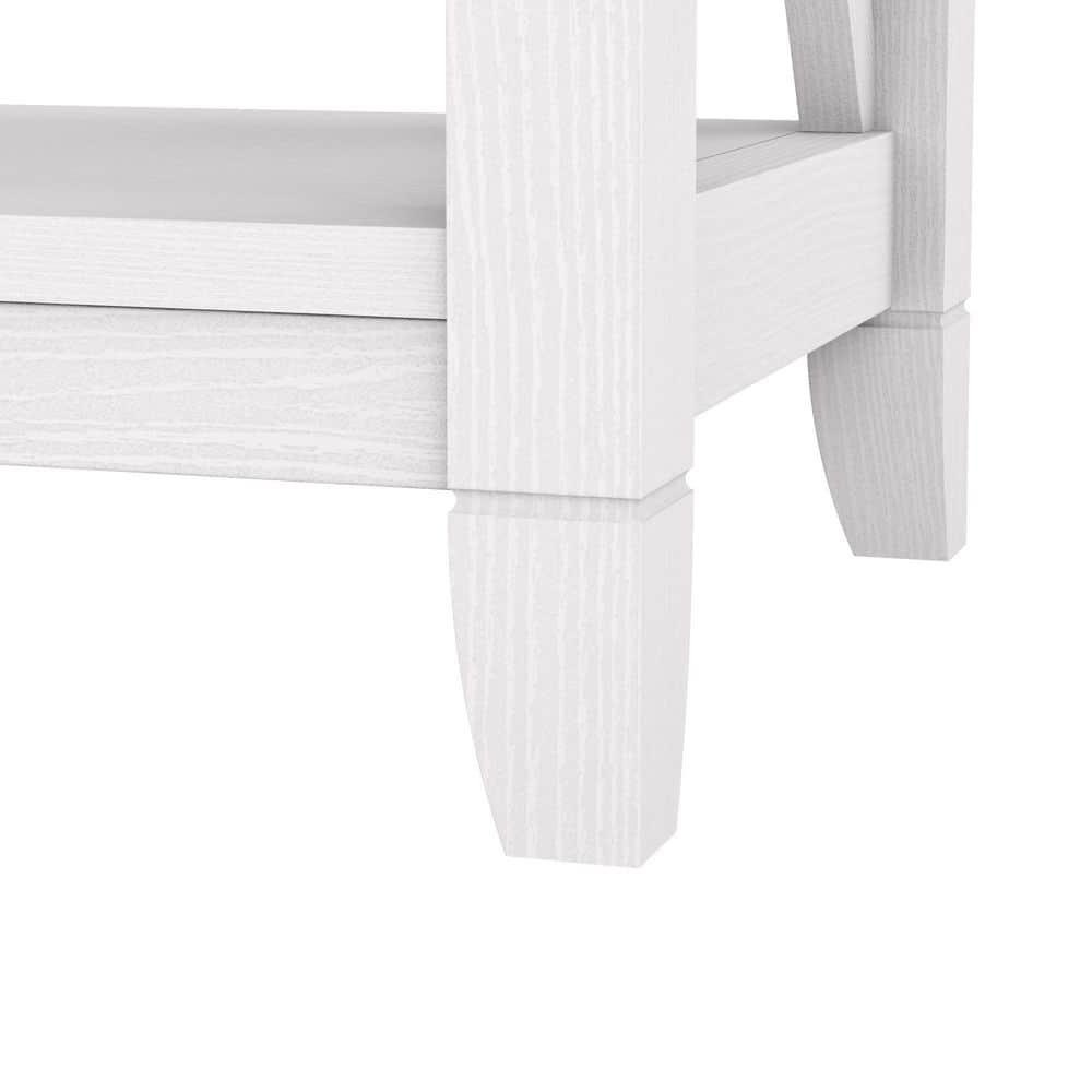 65.98" 5 Shelf Key West Bookshelf Pure White Oak - Bush Furniture: Wall Attachment, MDF Laminate