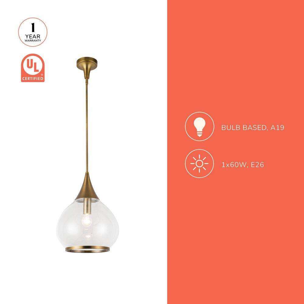 PD524214CHOP-Alora Lighting-Hazel - 1 Light Pendant-17.75 Inches Tall and 14.13 Inches Wide-Chrome Finish-Matte Opal Glass Color