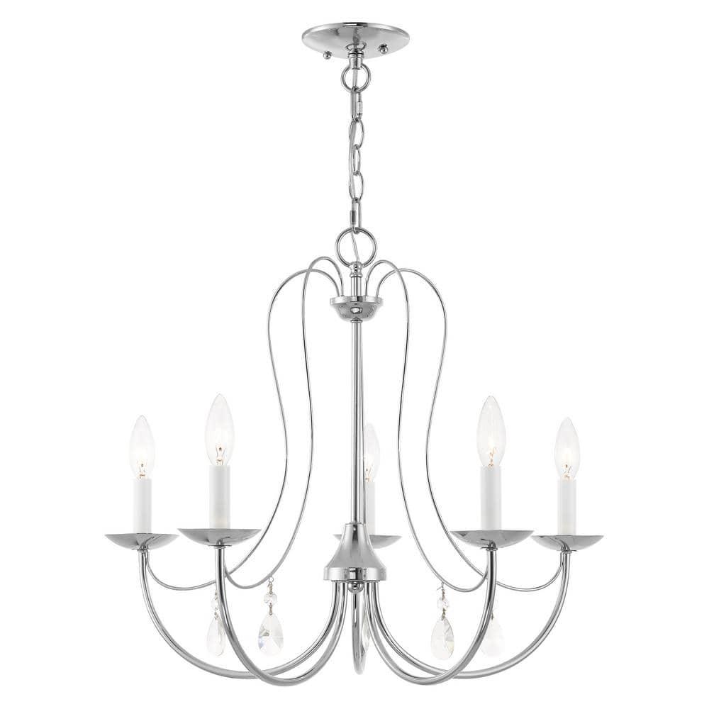Livex Lighting Mirabella 5 - Light Chandelier in  Polished Chrome