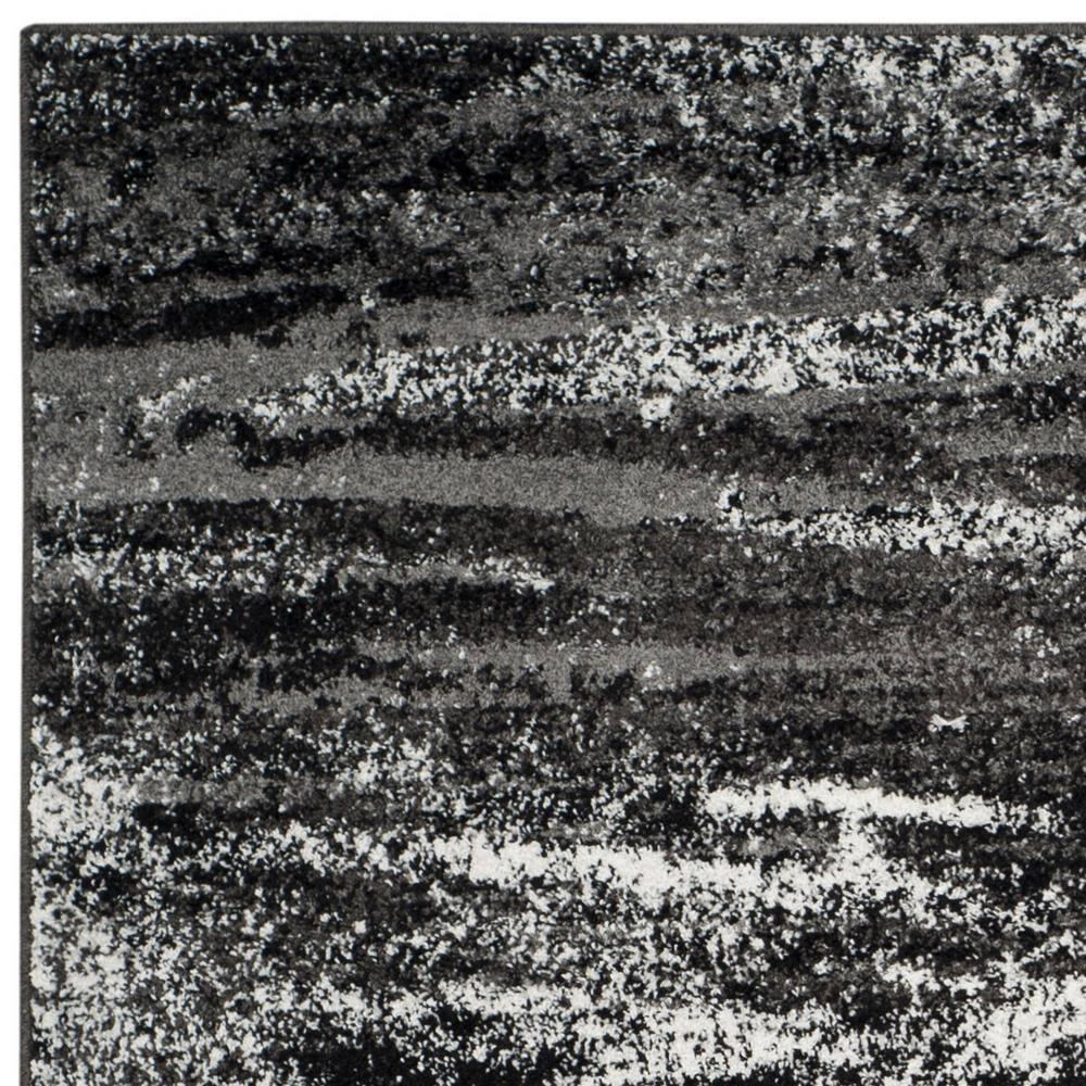 Adirondack ADR112 Machine Made Indoor Area Rug - Silver/Black - 4'x4' - Safavieh