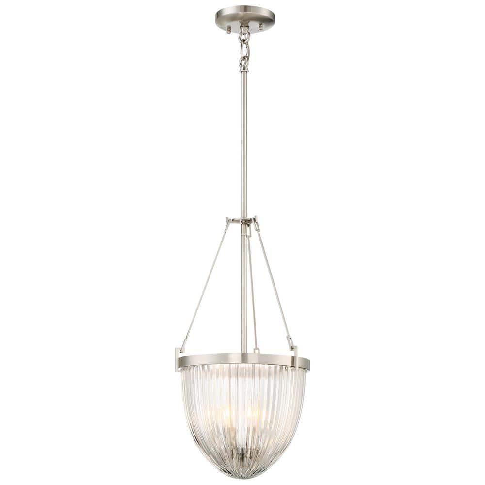 Minka Lavery 2323-84 Atrio 11.25" 3 Light Pendant in Brushed Nickel