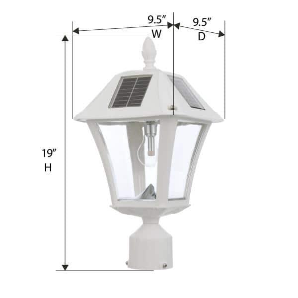 Baytown Ii Bulb Solar Light - Warm White LEDs- Wall/pier/ 3 Inch Fitter Mounts