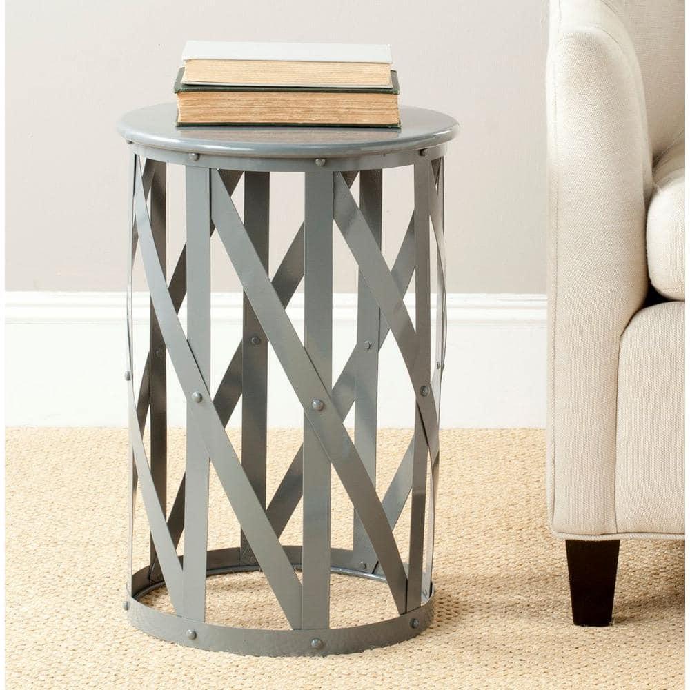 Bertram Lattice Accent Table - Grey - Safavieh.