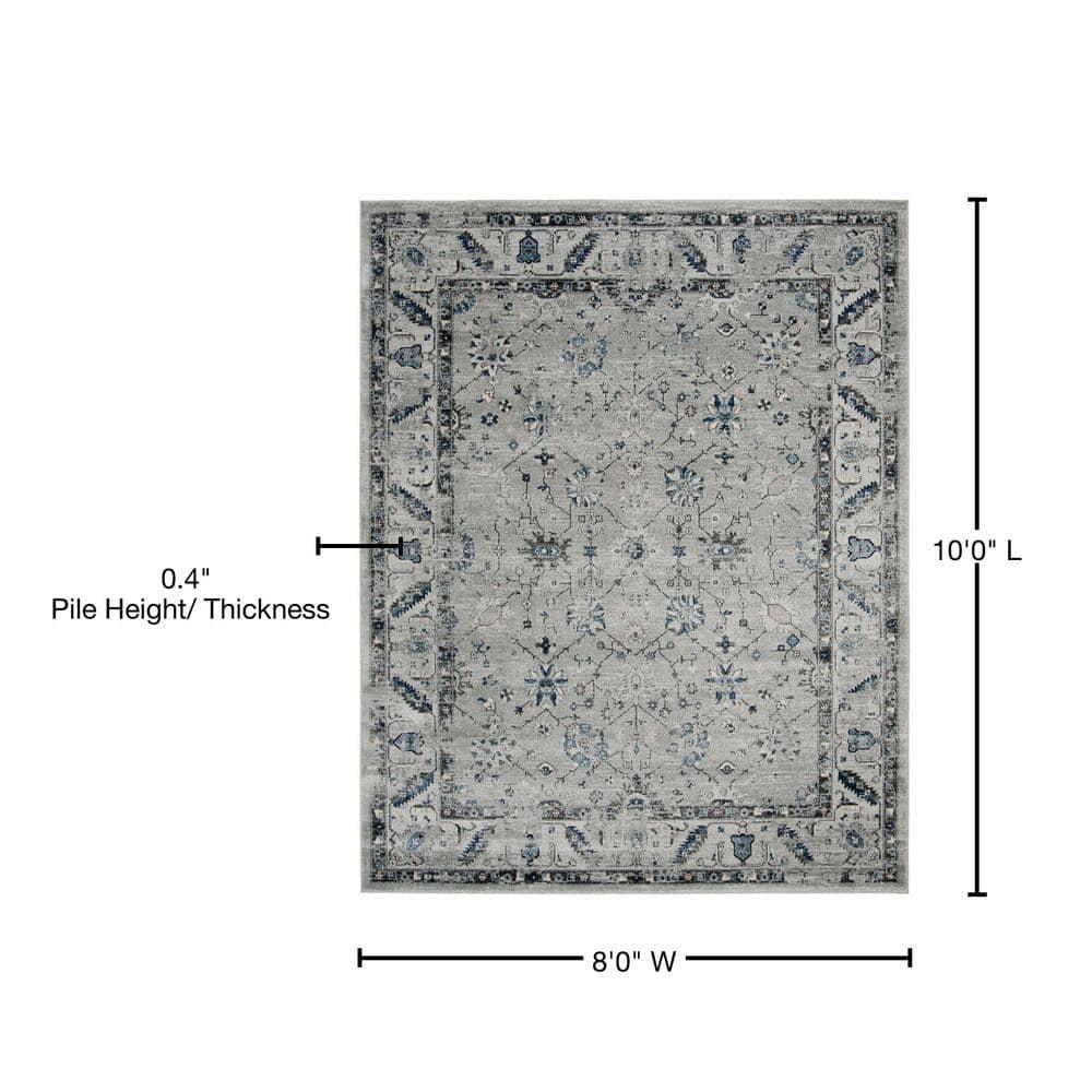 Charleston CHL413 Loomed Indoor Area Rug - Grey/Dark Grey - 8'x10' - Safavieh