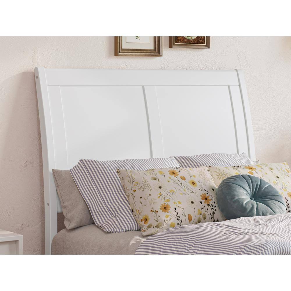 AFI, Andorra Twin XL Platform Bed with Panel Footboard and Storage Drawers, White